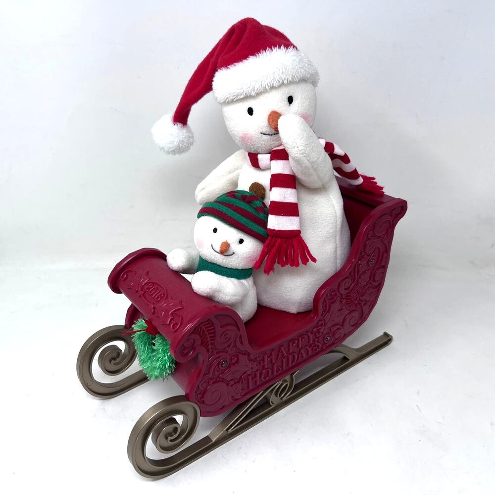 Hallmark Jingle Pals Twinkling‎ Sleigh Ride 2016 Musical Light Up Snowman Plush